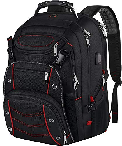 Red Rfid 18.4 Inch Backpack