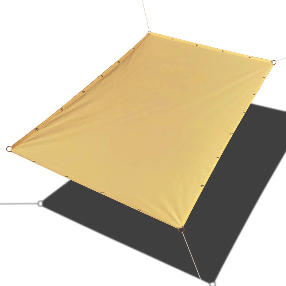 Alion Home Custom Size Waterproof UV-Resistant Sun Shade Sail - 12.5' x 9' Desert Sand - Outdoor Canopy Cover for Car Tent, Patio, Pergola, RV, Pool & Backyard | Perfect for Sun Protection & Outdoor Relaxation