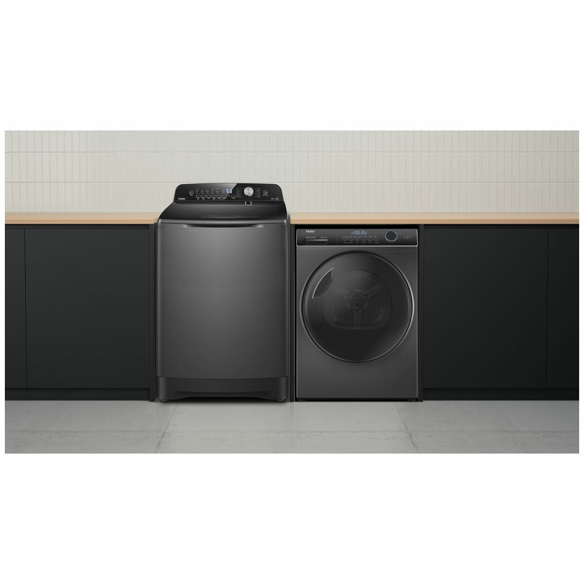 Haier 500 Series 10kg Top Load Washing Machine HWT10ANB1 - Large Capacity Laundry Washer for Family Homes, Apartments & Dorm Rooms