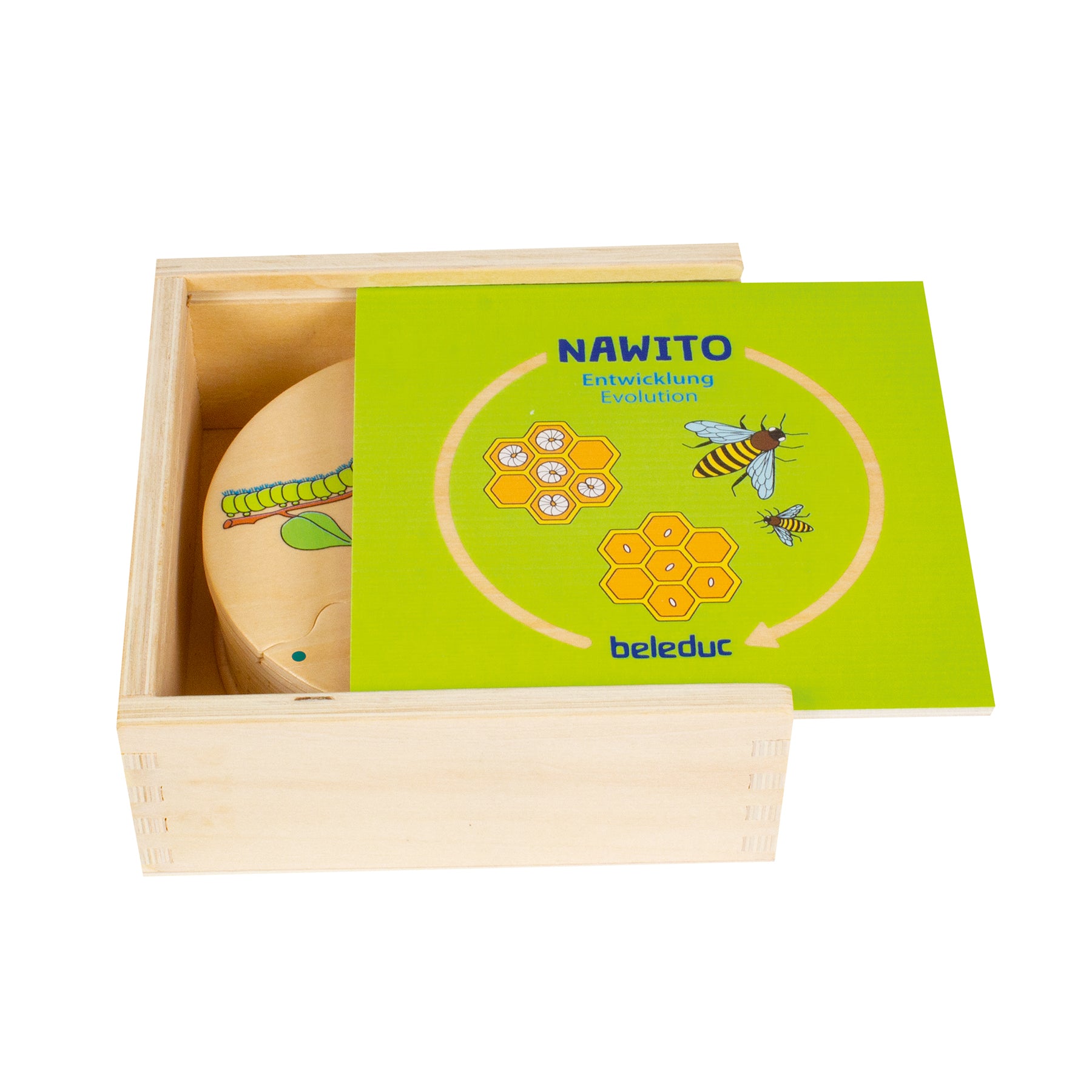 Beleduc Nawito 10 Pack Evolution Wooden Puzzles - 30 Piece Educational Toy for Kids | Perfect for Preschool Learning, Montessori Activities & Family Game Night