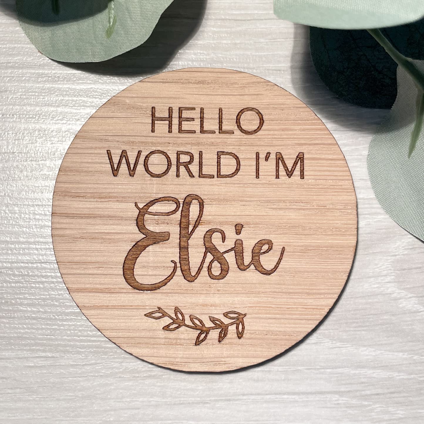 Personalized Baby Name Announcement Wooden Plaque - Custom Pregnancy Gender Reveal Gift for Newborn Welcome - Nursery Decor, Baby Shower, Gender Reveal Party