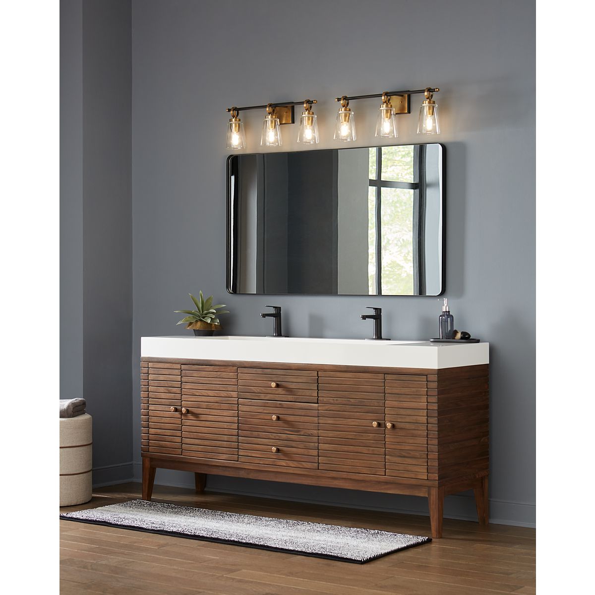 Cassell Collection 3-Light Bathroom Vanity Light Fixture - Modern Brushed Nickel Finish for Bathroom, Powder Room & Dressing Area