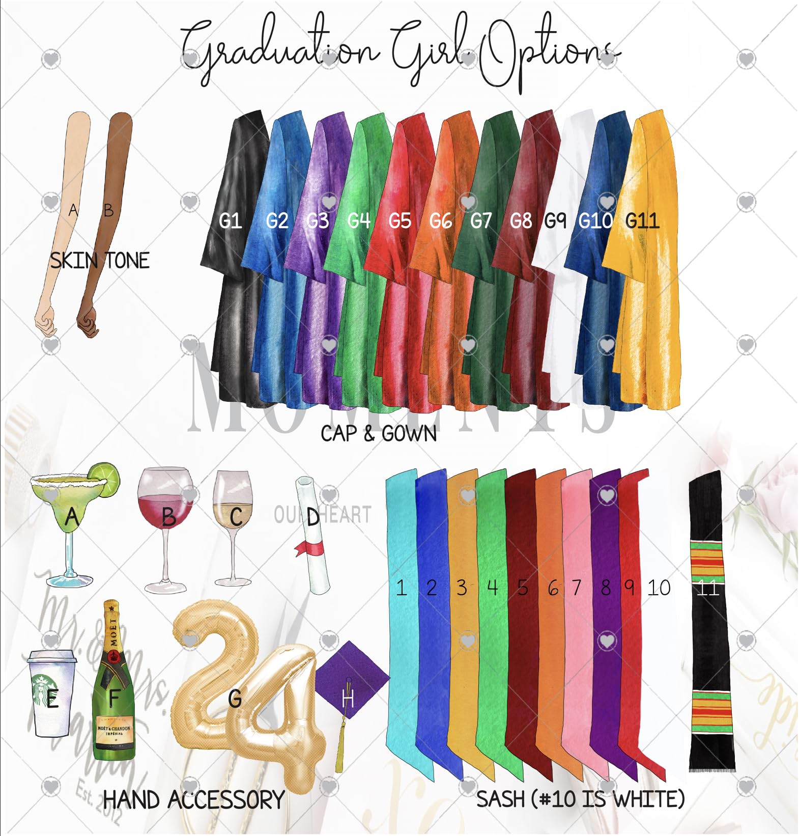 2024 Graduation Card for Her - Personalized College & University Graduation Greeting Card | High School Graduate Gift | Perfect for Graduation Ceremony & Party Celebrations