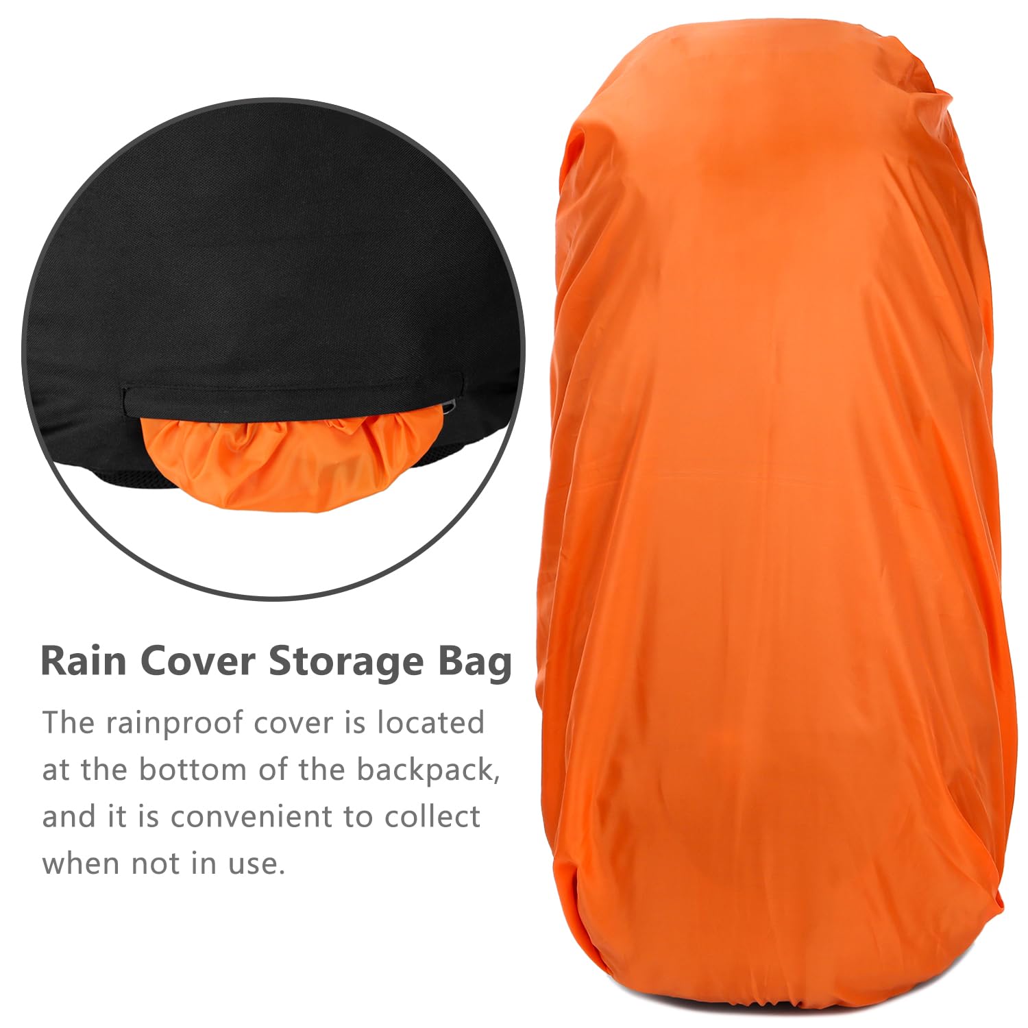 Esup 60L Lightweight Hiking Backpack for Men - Waterproof Camping Backpack with Rain Cover - Durable Travel Backpack for Outdoor Adventures (Black) - Perfect for Trekking, Backpacking & Weekend Getaways