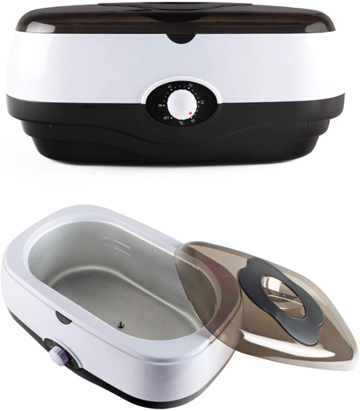 Professional Paraffin Wax Machine - 4L Large Capacity Quick Heating Wax Warmer with Adjustable Temperature & Transparent Dust Cover - Moisturizing Hand & Foot Spa Kit for Home & Salon Use (Black) - Perfect for Pain Relief, Skin Therapy & Relaxation