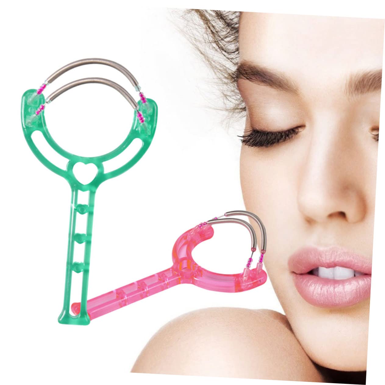 NOLITOY 6-Pack Spring Facial Hair Remover Roller Epilator Tool - Painless Hair Removal for Women, Safe & Effective for Upper Lip, Chin, Cheeks - Perfect for Home Spa & Beauty Routine