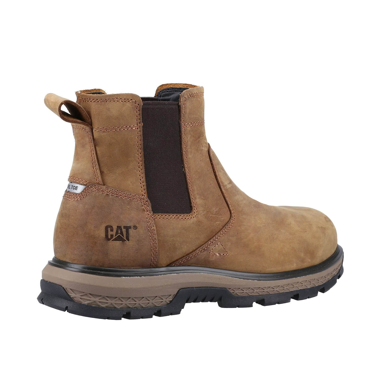 Premium Alloy Toe Chelsea Work Boots for Men - Slip Resistant & Comfortable Brown Leather Safety Shoes for Construction, Warehouse & Outdoor Work
