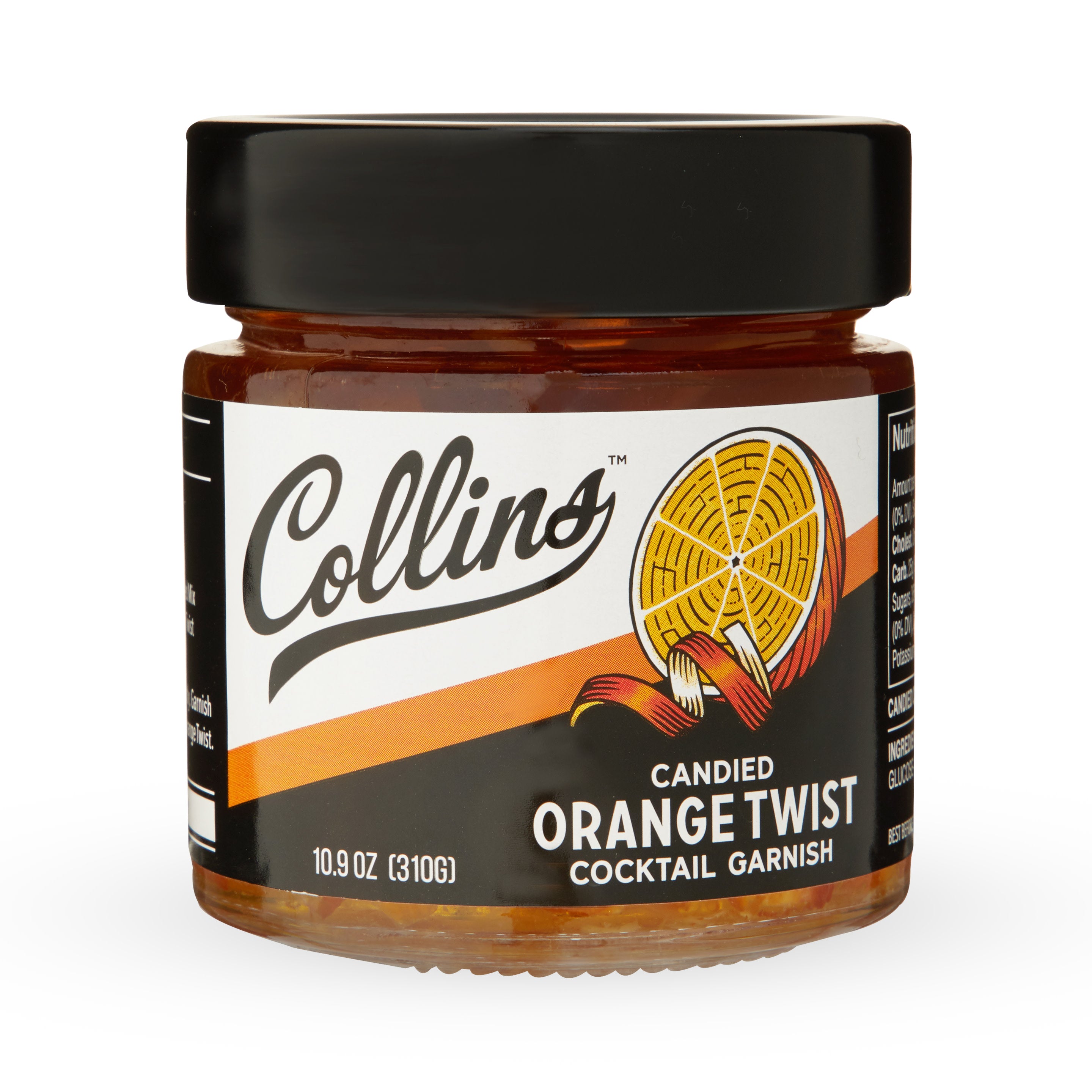 Sweet Candied Orange Peel in Syrup - 10.9 oz Jar | Gourmet Dessert Topping for Cakes, Cocktails & Baking | Premium Candied Fruit Gift
