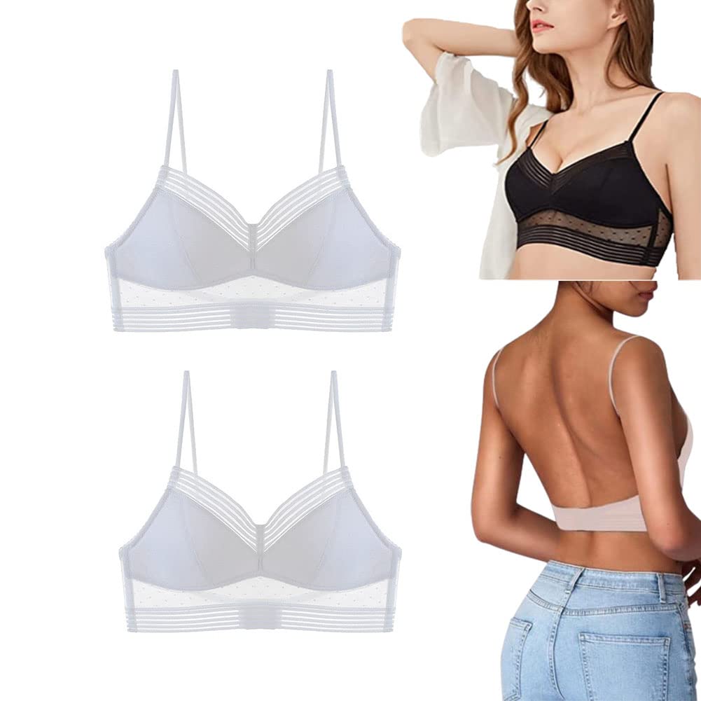 Brafit Backless Wireless Push Up Lace Bra for Women - Adjustable Strapless Lifting Bra with Comfortable Support for Low Back Dresses, Evening Wear & Special Occasions