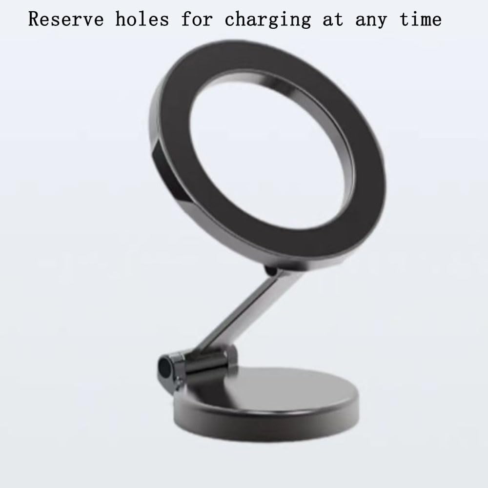 Autopro 886 360° Rotating All-Metal Magnetic Car Phone Holder Mount - Universal Dashboard Phone Stand for iPhone 15/14/13 Pro Max, Samsung Galaxy S23/S22 - Perfect for Driving, GPS Navigation & Hands-Free Calls (Grey)