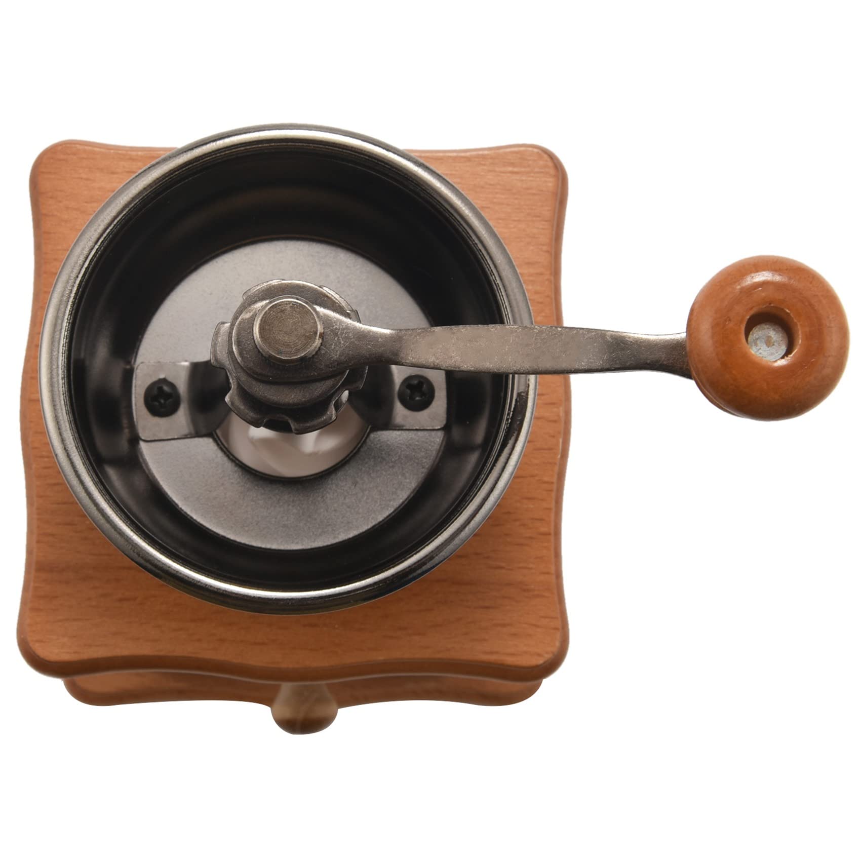 Premium Manual Coffee Grinder - Adjustable Ceramic Burr Mill for Fresh Ground Coffee Beans, Portable Hand Crank Coffee Bean Grinder for Espresso, French Press & Pour Over - Dark Brown - Perfect for Home, Office & Travel Use