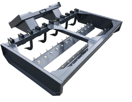 Blue Diamond Skid Steer Box Scraper Ripper Attachment - Heavy Duty Tractor Implement for Landscaping & Construction Projects