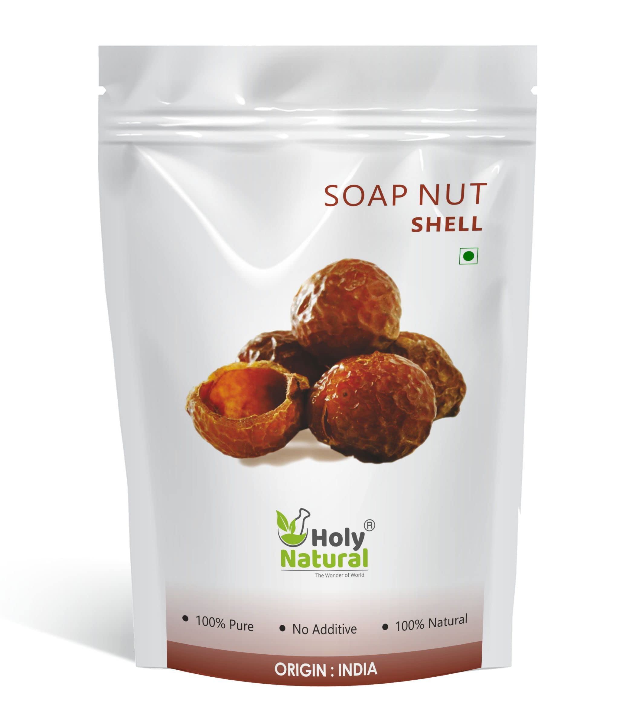 Organic Holy Natural Soap Nut Shells (Areetha) - Seedless, 250g - Natural Laundry Detergent & Eco-Friendly Cleaning Solution for Clothes, Hair & Household Use