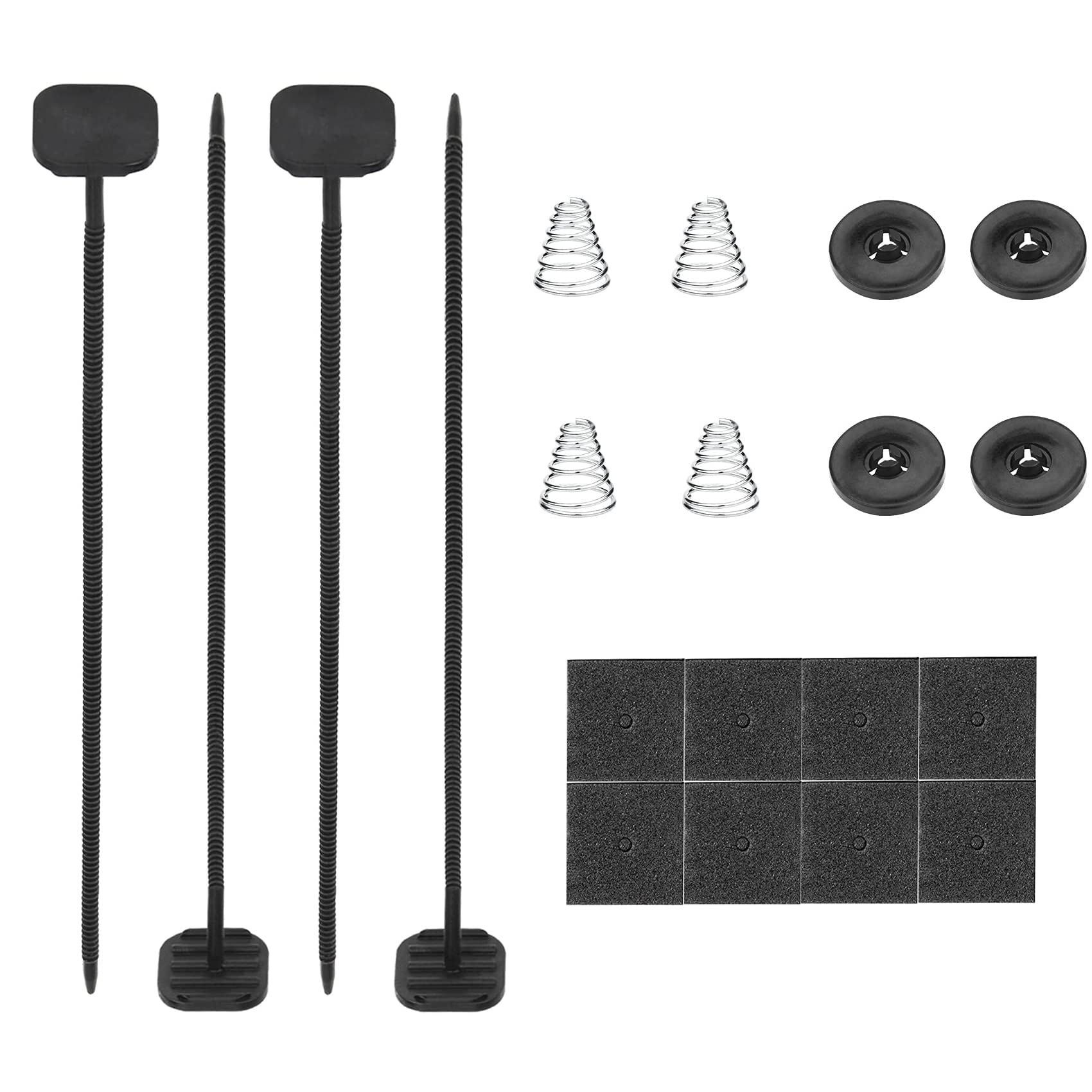 Universal Black Electric Radiator Fan Mounting Kit - Slim Plastic Push Through Radiator Tie Strap for Push/Pull Fan Installation - Perfect for Car Cooling System, Truck Radiator Upgrade & Performance Vehicle Mods