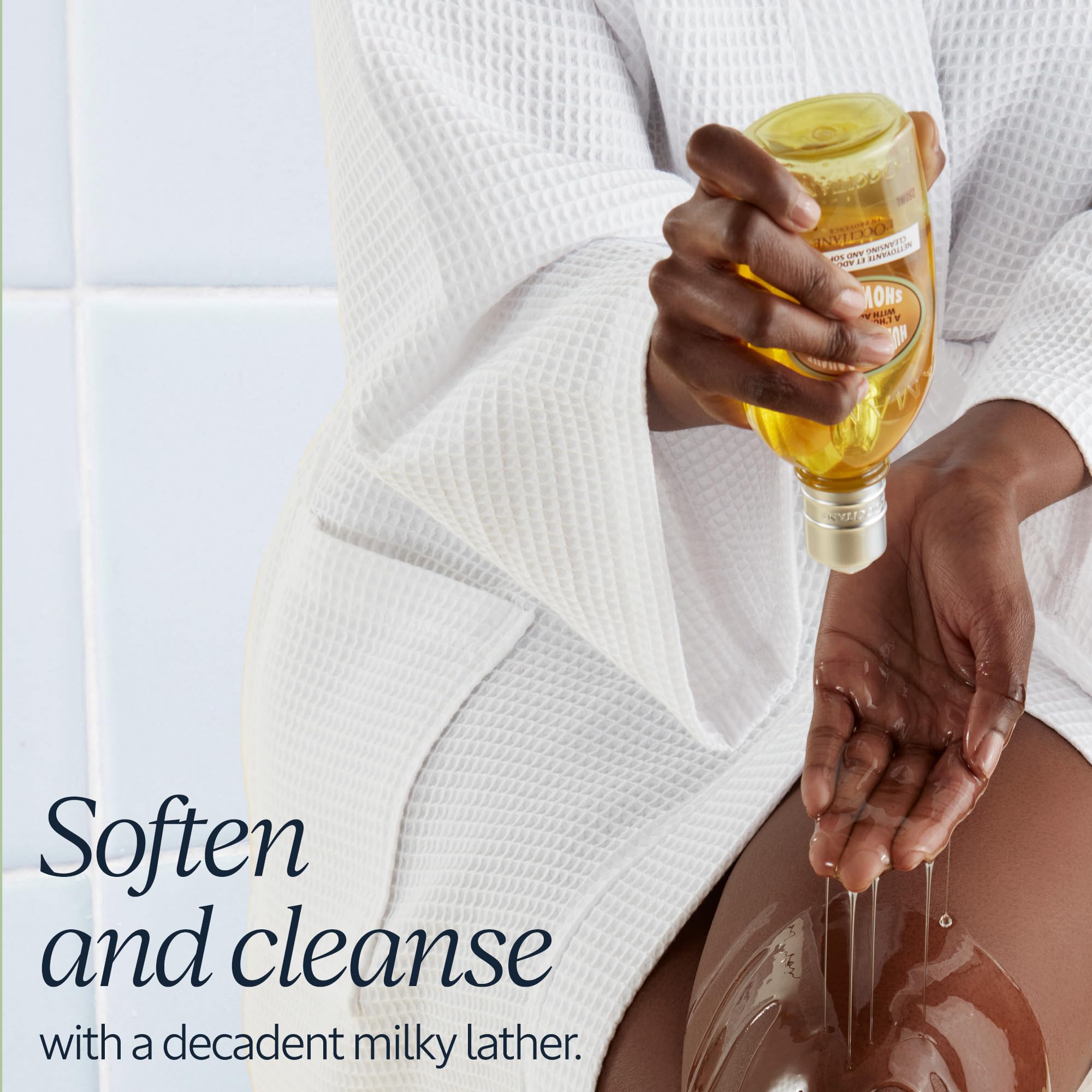 L'Occitane Almond Shower Oil - Cleansing & Softening Body Wash & Shaving Base for Dry Skin | Milky Lather Nourishes & Smooths Skin | Perfect for Daily Shower, Spa Day & Sensitive Skin Care