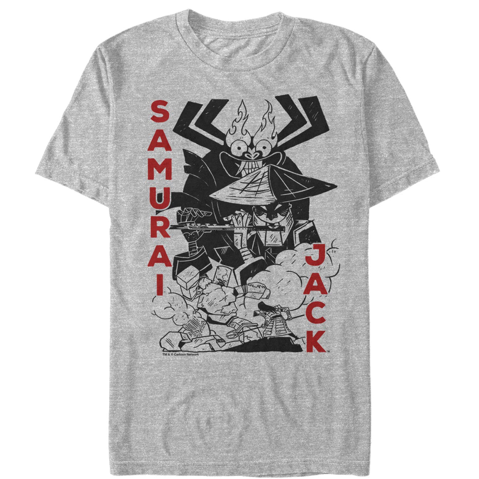 Men's Samurai Jack Scaramouche Scene Graphic T-Shirt - Anime Inspired Casual Tee for Fans, Cosplay, and Everyday Wear