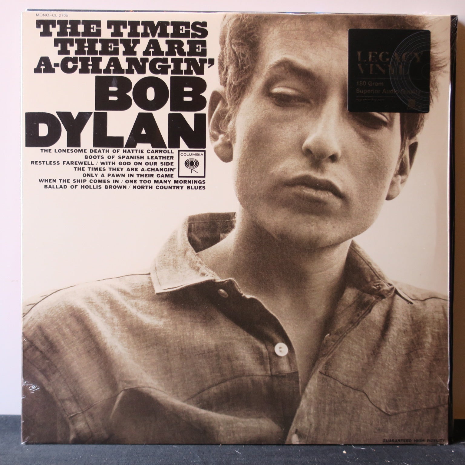Bob Dylan 'The Times They Are A-Changin'' 180 Gram Vinyl LP Record - Classic Folk Music for Home Listening & Collector's Item