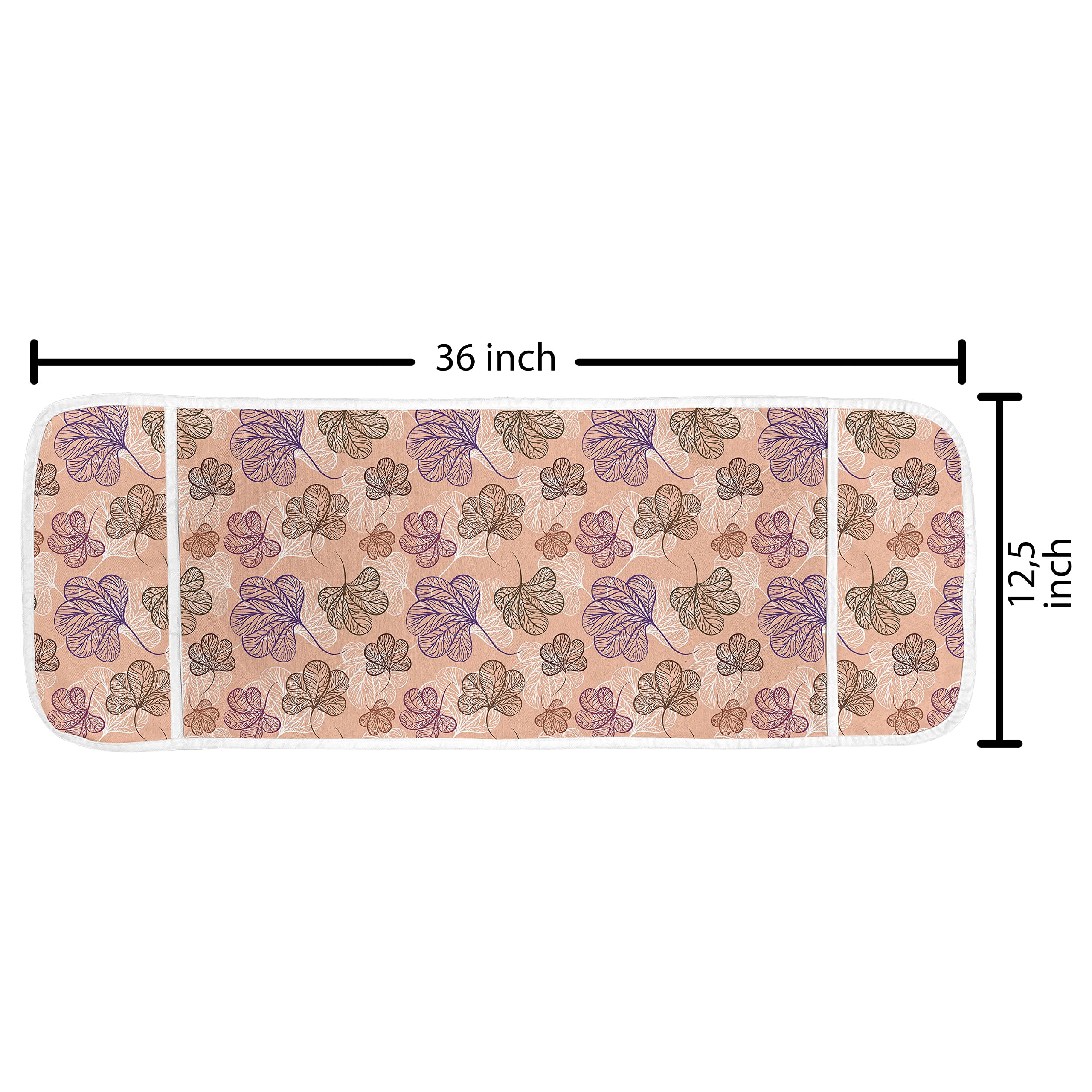 Ambesonne Floral Microwave Oven Cover - Waterproof Kitchen Organizer with Pockets, 36
