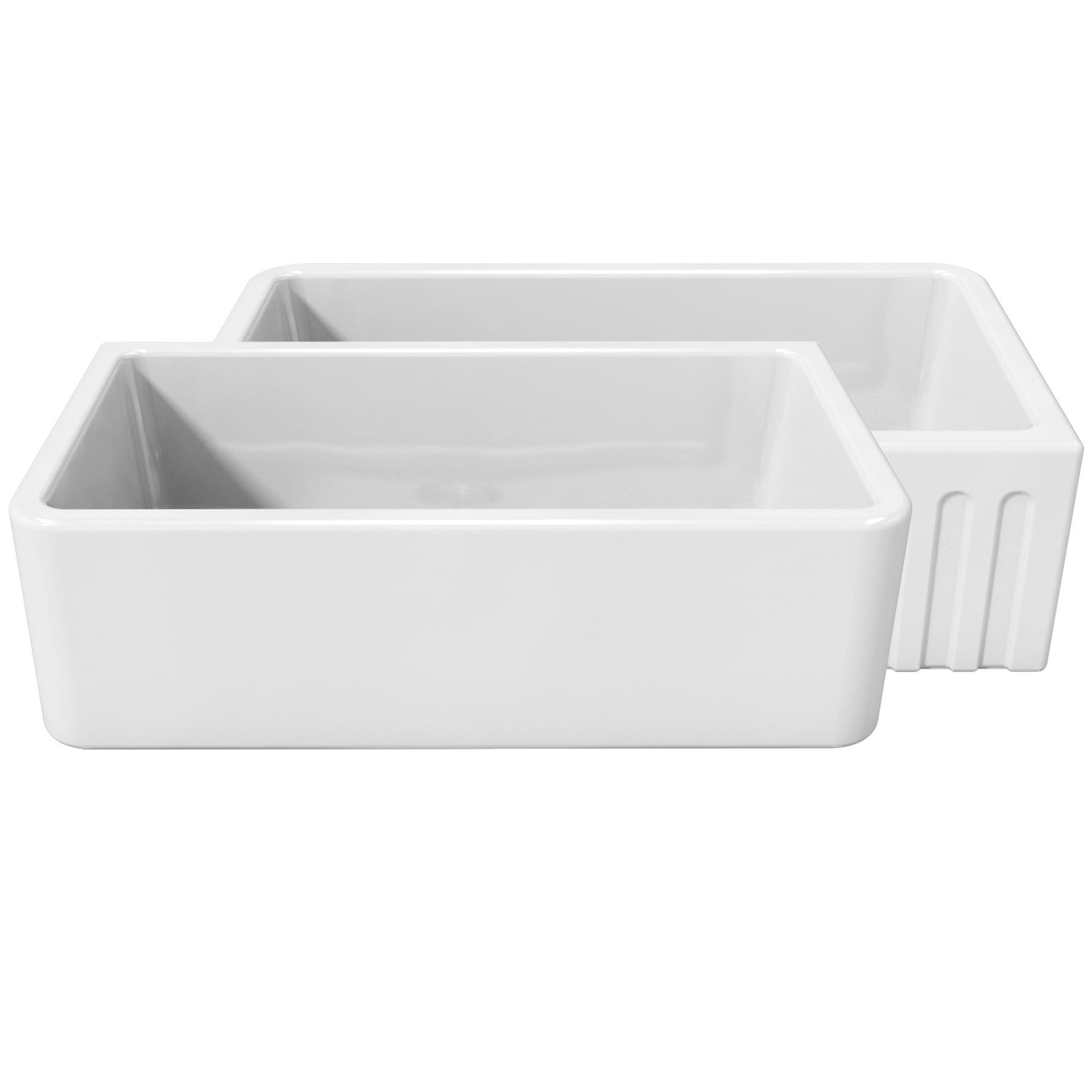 Latoscana 33 Inch Reversible Fireclay Single Bowl Farmhouse Sink - Durable Kitchen Sink for Modern Farmhouse, Rustic & Traditional Home Decor - Perfect for Food Prep, Washing Dishes & Farmhouse Style Kitchens