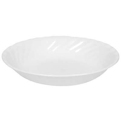 Corelle Vive Enhancements Sculptured Salad & Pasta Bowls - 20 oz (Set of 6) - Durable Porcelain Dinnerware for Everyday Meals, Entertaining & Restaurant Use