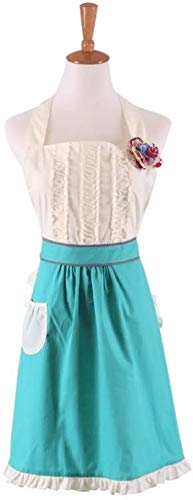 Premium Cotton Women's Apron for Baking & Cooking - Adjustable Kitchen Apron with Pockets - Perfect for Home Chefs, BBQ, Baking Cookies & Holiday Cooking