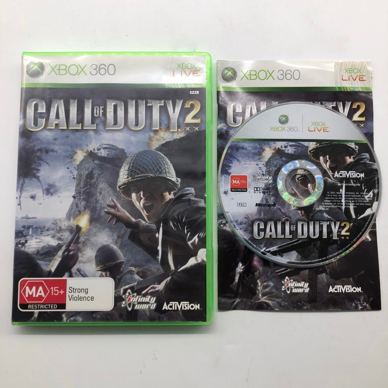 Call of Duty 2 Xbox 360 Video Game with Manual - PAL Version | First-Person Shooter (FPS) for Xbox 360 Console | Perfect for Gaming Nights & Competitive Play