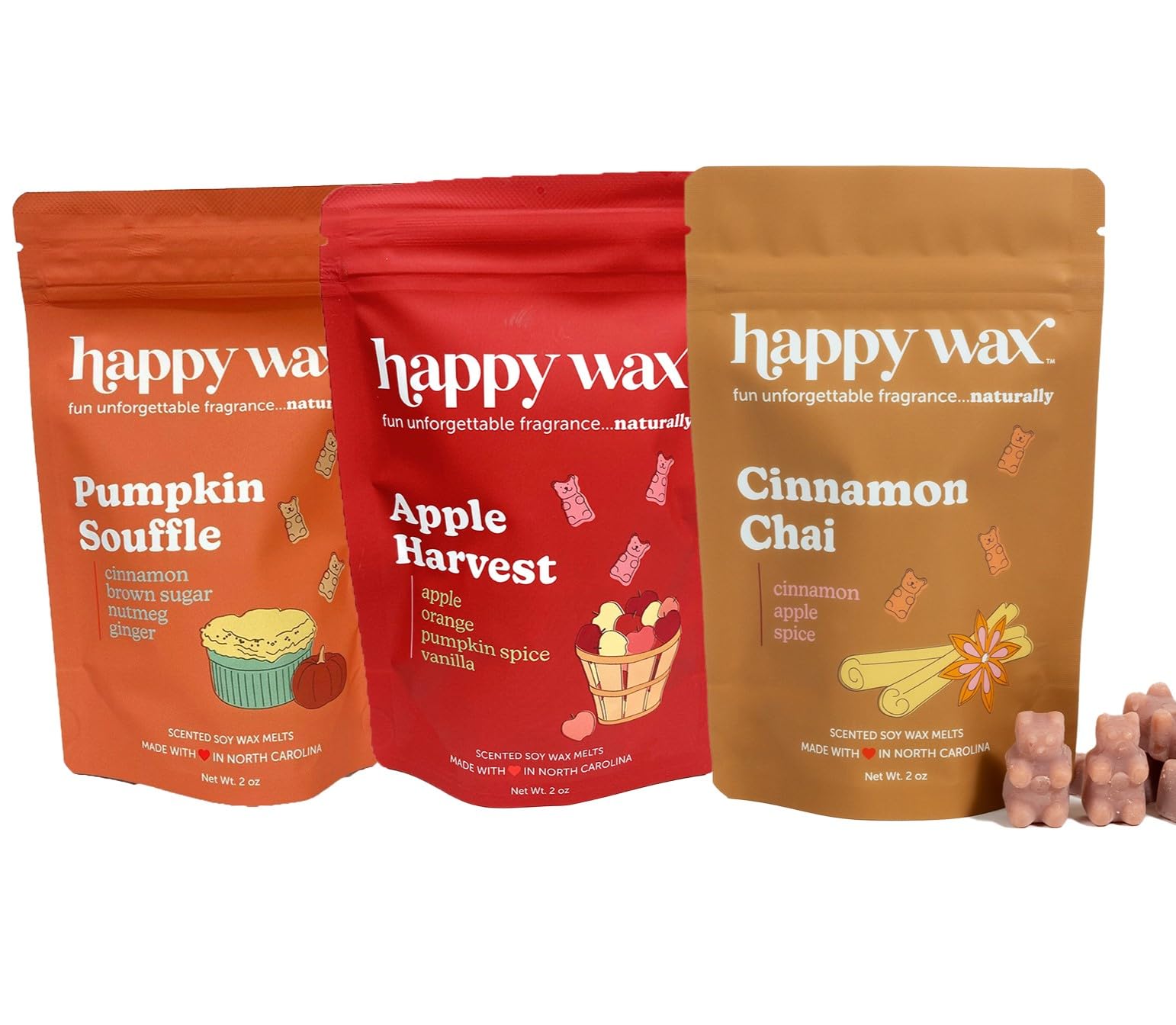 Happy Wax Marble Signature Wax Warmer & Wax Melts Kit - Savory Scented Soy Wax for Home, Office, Spa | Aromatherapy, Relaxation, Gift Idea