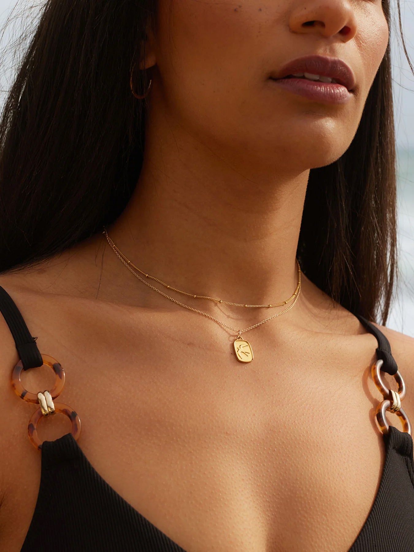 Wanderlust Life Gold Chain Pendant Necklace for Women - Elegant Layering Jewelry for Travel, Date Night & Everyday Wear | Aeris