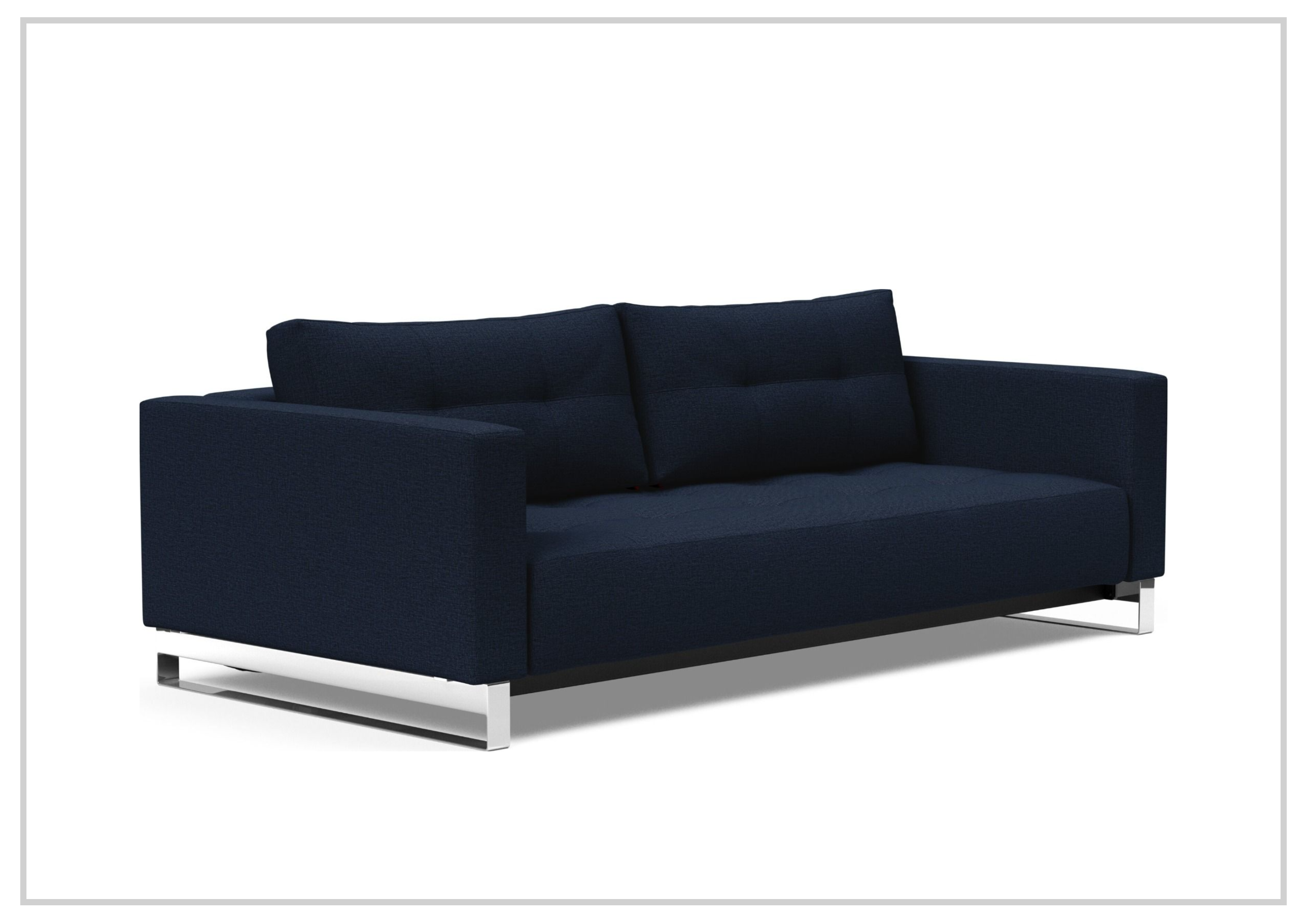 Innovation Living Cassius 2-Seater Fabric Sleeper Sofa with Ottoman - Convertible Sofa Bed for Small Spaces, Guest Room & Apartment Living - Perfect for Overnight Guests & Cozy Movie Nights
