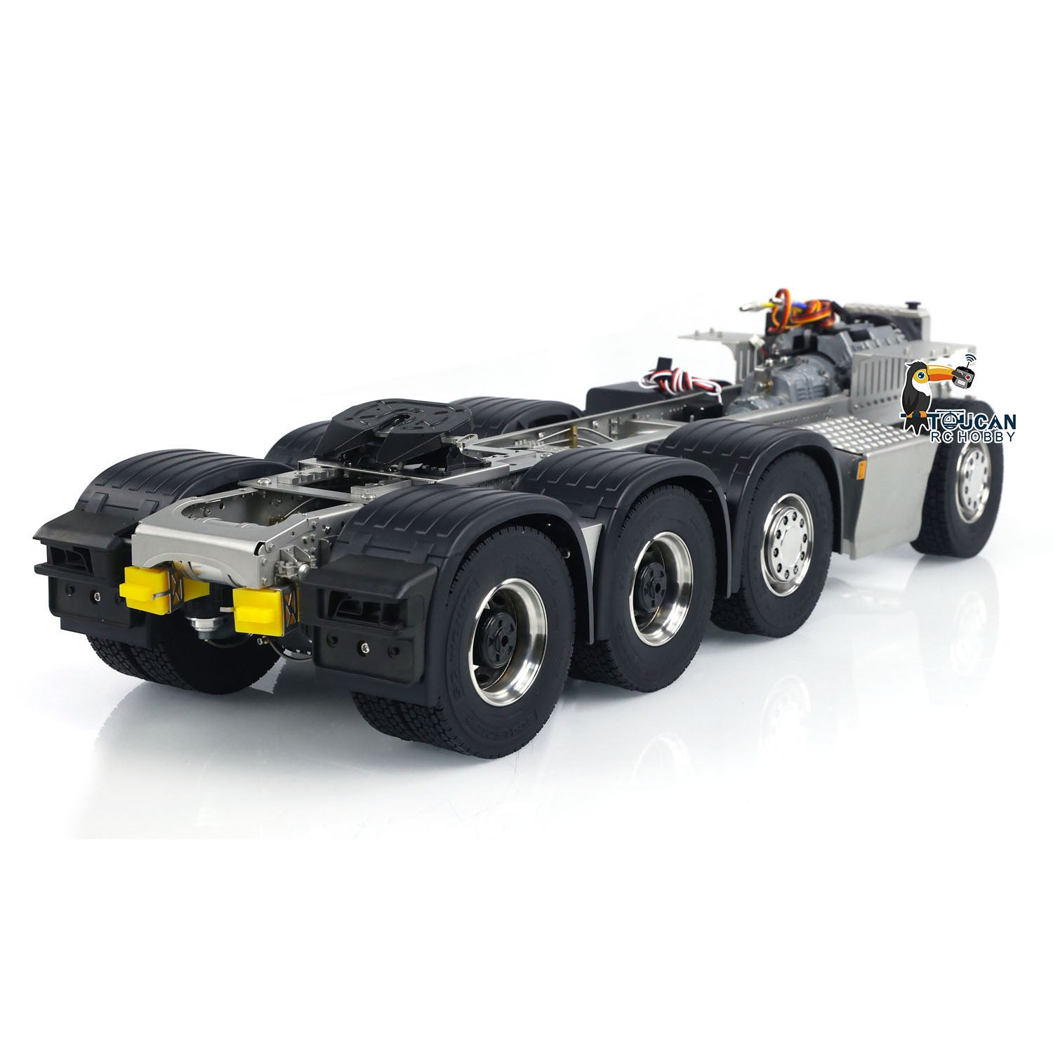 1/14 Scale 8x8 & 10x10 770S Metal Chassis for RC Tractor Truck - 3-Speed Transmission with Differential Lock Axles | Remote Control Model Car Parts for Off-Road Crawling & DIY Projects