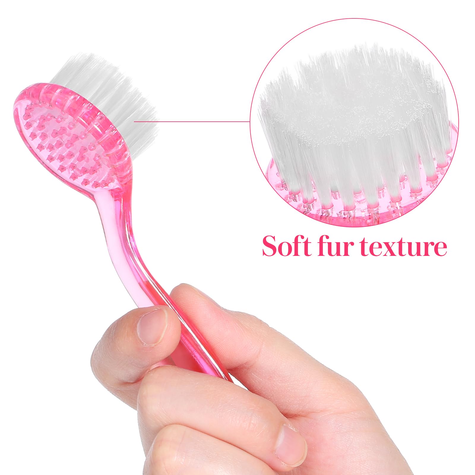 **Soft Nail Scrub Brush for Manicure & Pedicure – Gentle Handle Grip Nail Cleaner for Toes & Fingernails – Perfect for Home Spa, Salon & Travel Use**