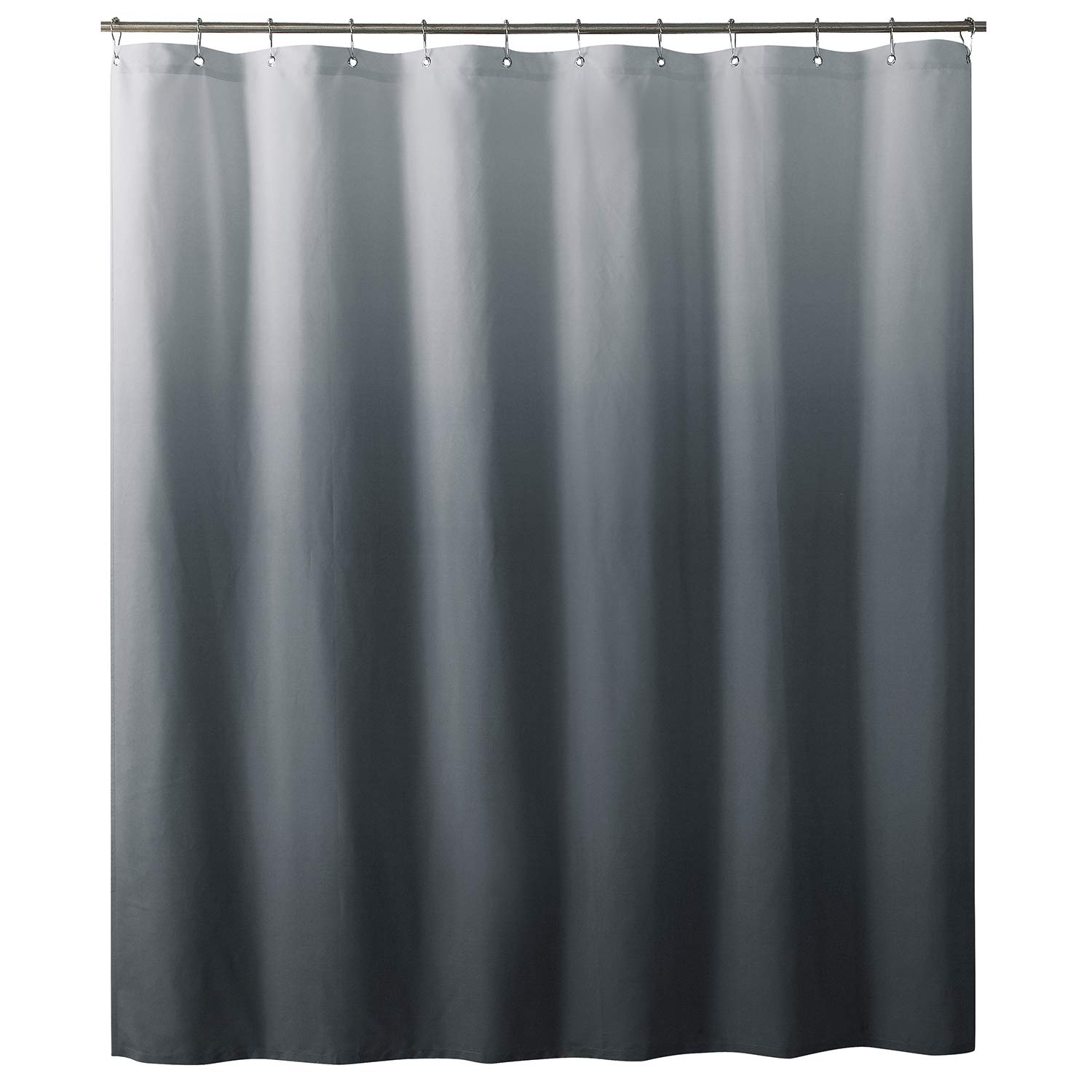 Ombre Shower Curtain - Waterproof Polyester Fabric Bathroom Curtain with Modern Print, 72x72 Inches, Grey - Perfect for Contemporary Bathrooms & Spa-Like Showower Experience