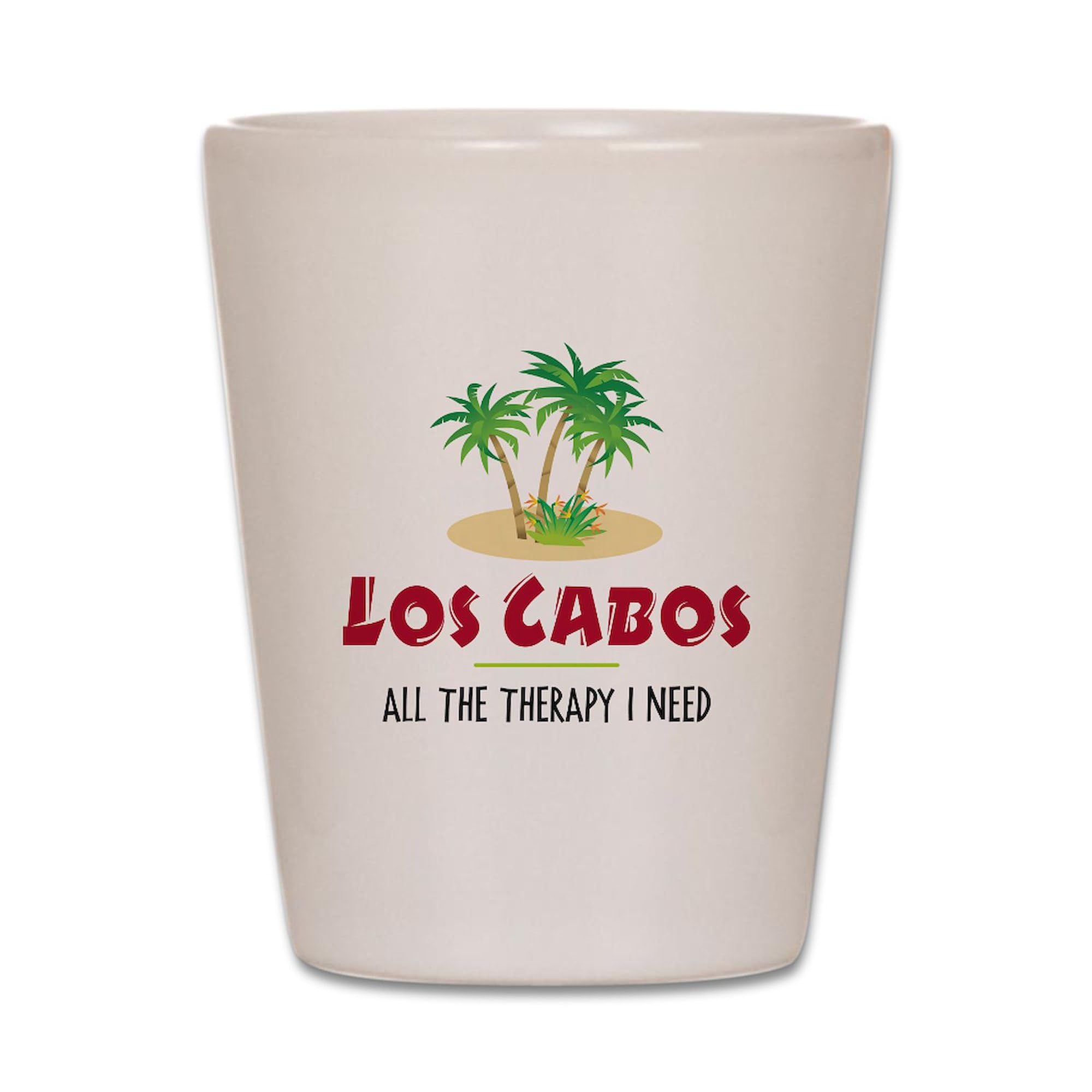 Los Cabos Therapy Unique & Funny Shot Glass - Perfect for Parties, Gifts & Bar Decor - 2oz Glass Cup for Tequila, Whiskey & Cocktails