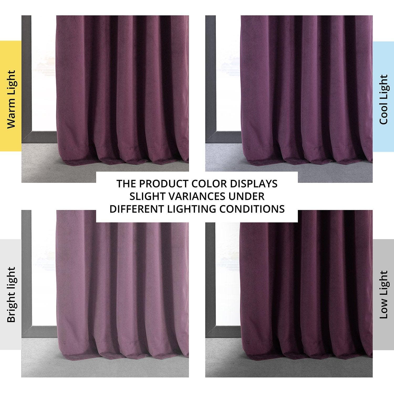 Premium Cabernet Signature Velvet Blackout Curtains - Thermal Insulated Room Darkening Drapes for Bedroom, Living Room & Home Theater (52