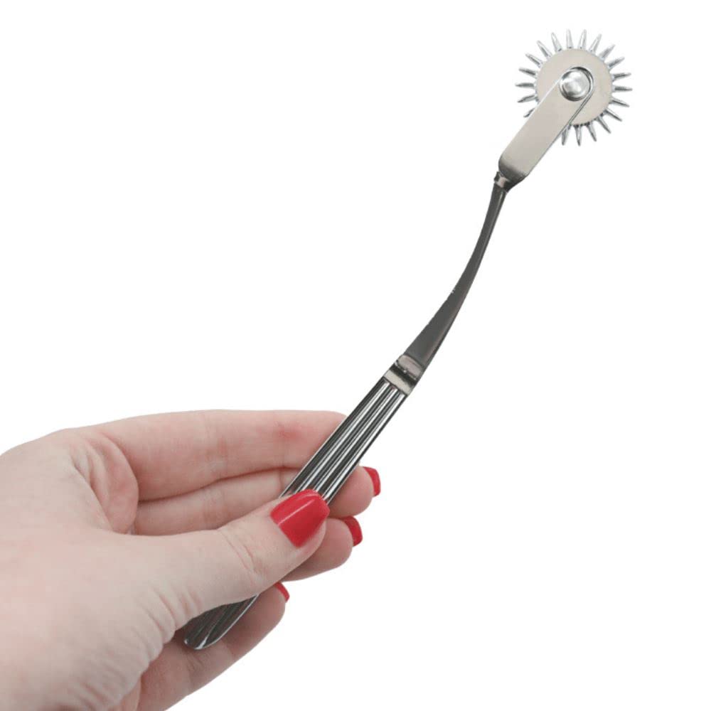 Stainless Steel Wartenburg Wheel - BDSM Sensory Toy for Bondage Play, Spiked Pinwheel for Couples & Adults - Perfect for Sensory Exploration & Erotic Massage