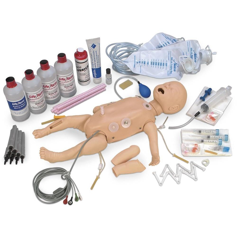 Deluxe Complete Infant CRiSis™ Manikin with Interactive ECG Simulators - Realistic CPR Training for Medical Students & Healthcare Professionals