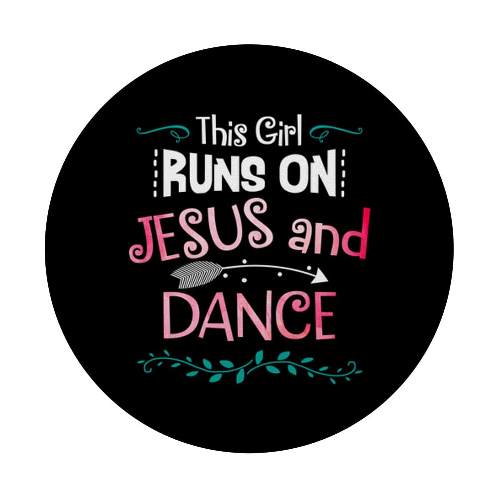 Jesus and Dance Christian Love Dancer Gift - Standard PopGrip with Swappable Top | Perfect for Bible Study, Church Events & Dance Performances
