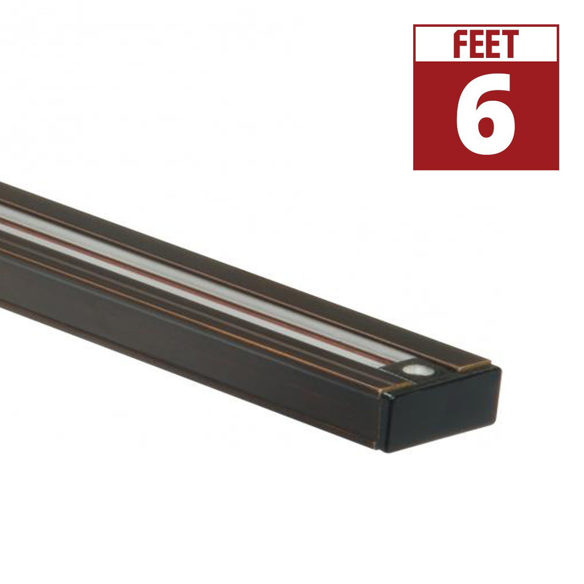6 Ft. Track Rail One Circuit Lighting Fixture - Halo Russet Bronze Finish for Modern Home & Commercial Spaces