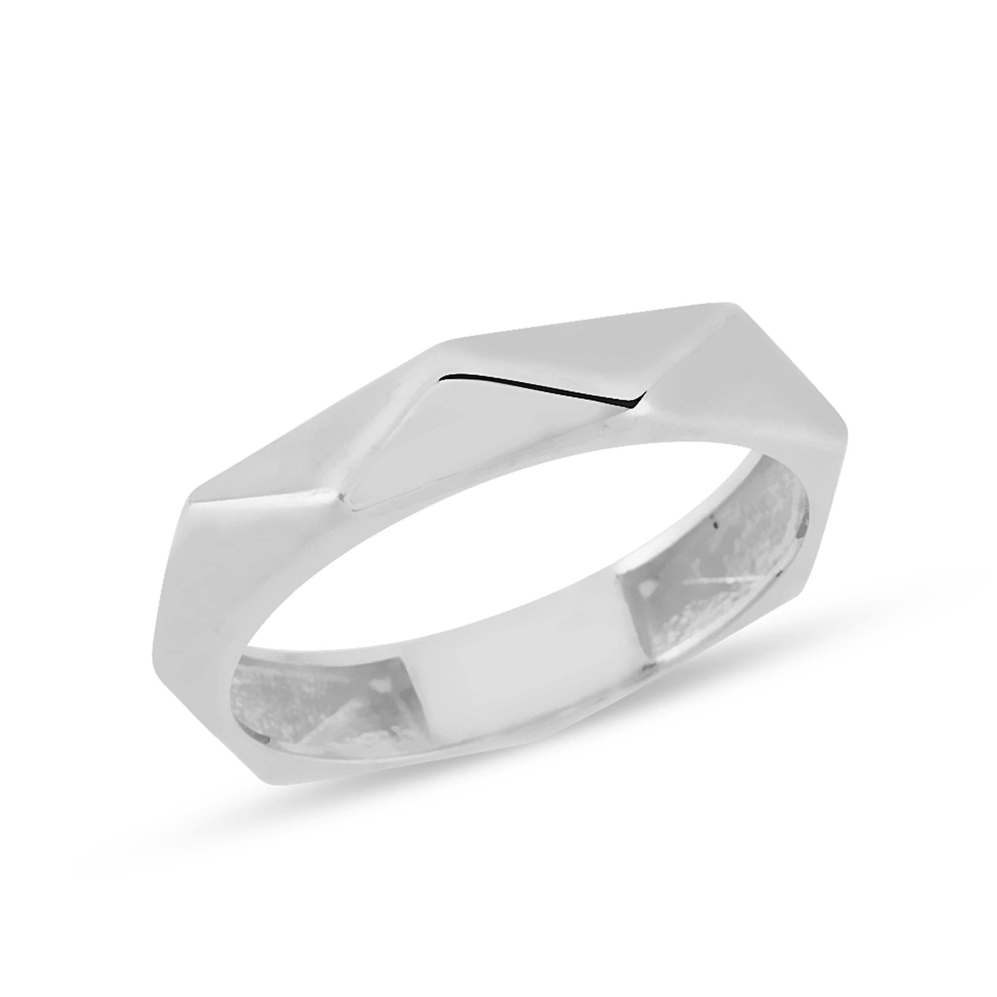 14K Solid Gold Dainty Stacking Wavy Band Ring - 4mm Thin Minimalist Ring in Yellow, White or Rose Gold | Elegant Stackable Rings for Women & Teens | Vintage Style Fine Jewelry | Perfect Gift for Her | Size 4.5-12 | Ideal for Everyday Wear, Layering & Special Occasions