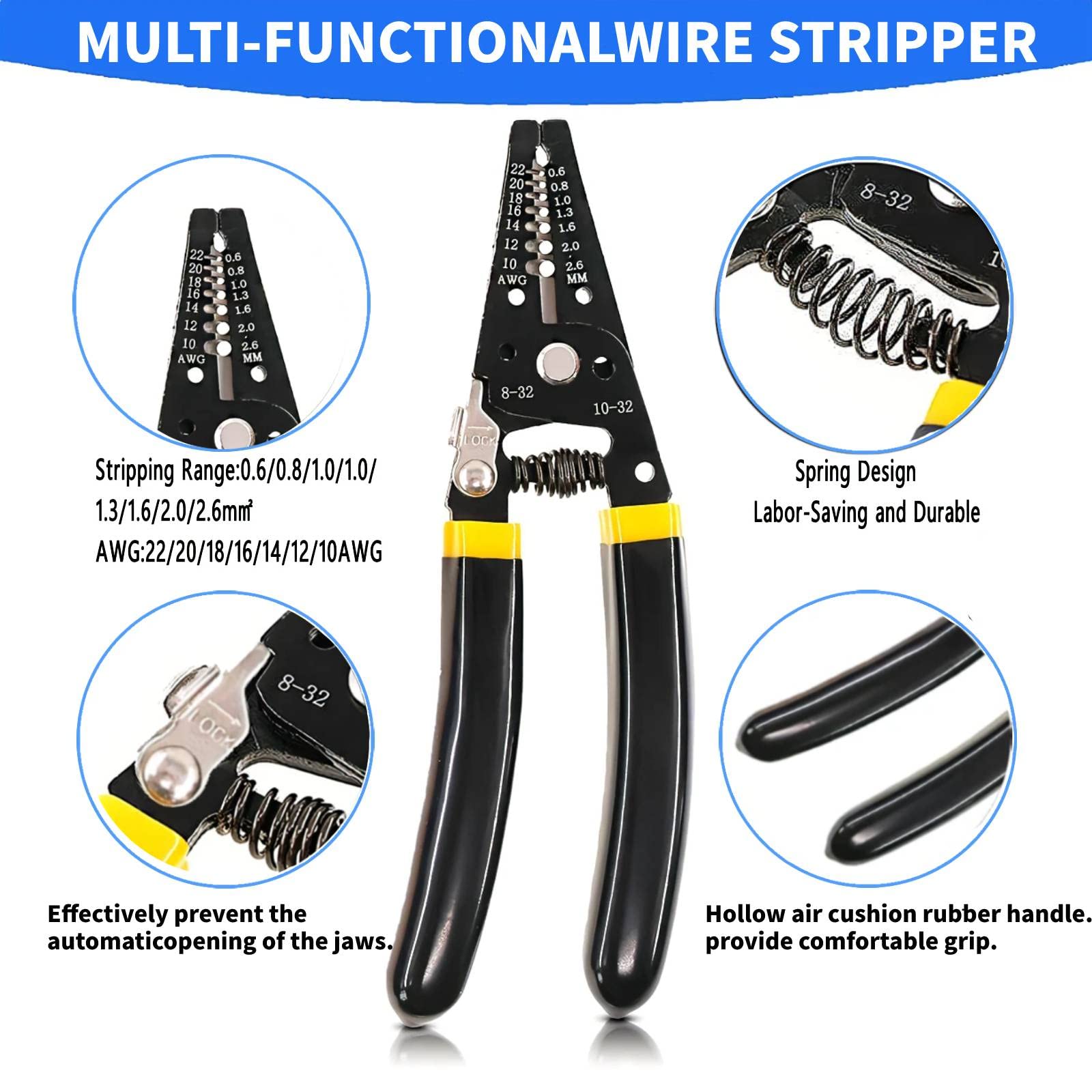 Premium Solar Crimper Tool for MC4 Connectors - Compatible with 2.5/4.0/6.0 mm² PV Cables | Includes Wire Stripper & Cutter | Ideal for Solar Panel Installation & Maintenance