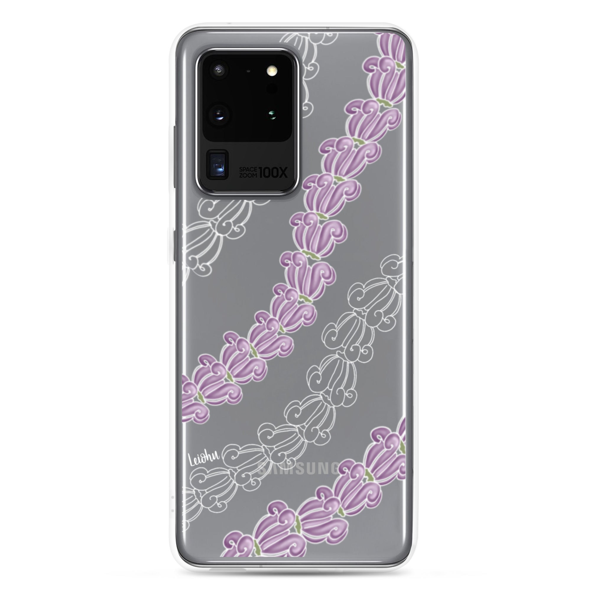 Samsung Clear Phone Case with Crown Lei Design - Slim Protective Cover for Samsung Galaxy [Model] - Perfect for Parties, Festivals, and Everyday Use