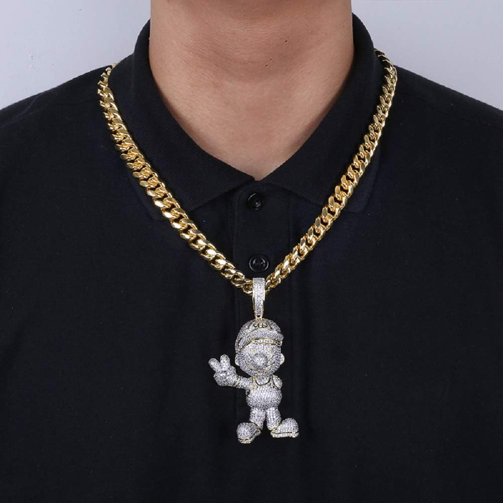 Iced Out Rhinestone Crystal Necklace - 10mm 18