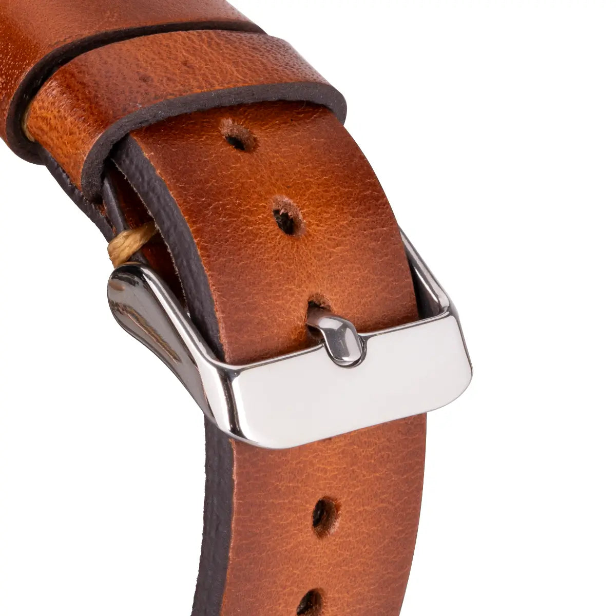 Premium Brown Leather Sport Band for Apple Watch - Comfortable & Durable Strap for Workouts & Daily Wear - Compatible with All Apple Watch Models (Boras)