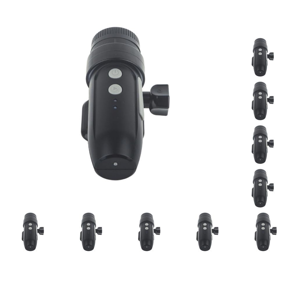NeaxgeandX 10-Pack Waterproof Motorcycle Action Camera Set - HD 1080P Helmet Cam for Bike, ATV, Dirt Bike & Outdoor Sports | Perfect for Vlogging, Racing & Adventure Recording