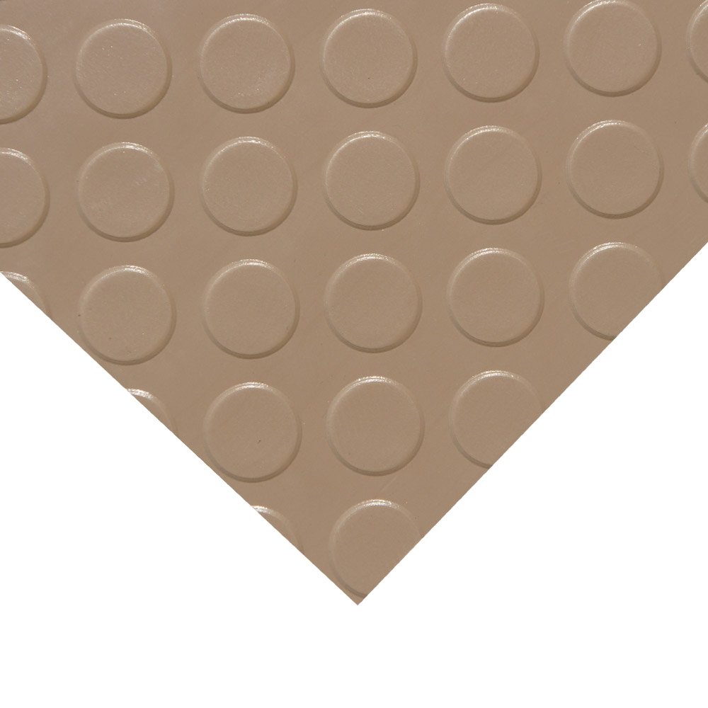 Rubber-Cal Coin Grip Metallic PVC Flooring - Non-Slip Garage Floor Mats, Workshop & Gym Flooring for Safety & Durability