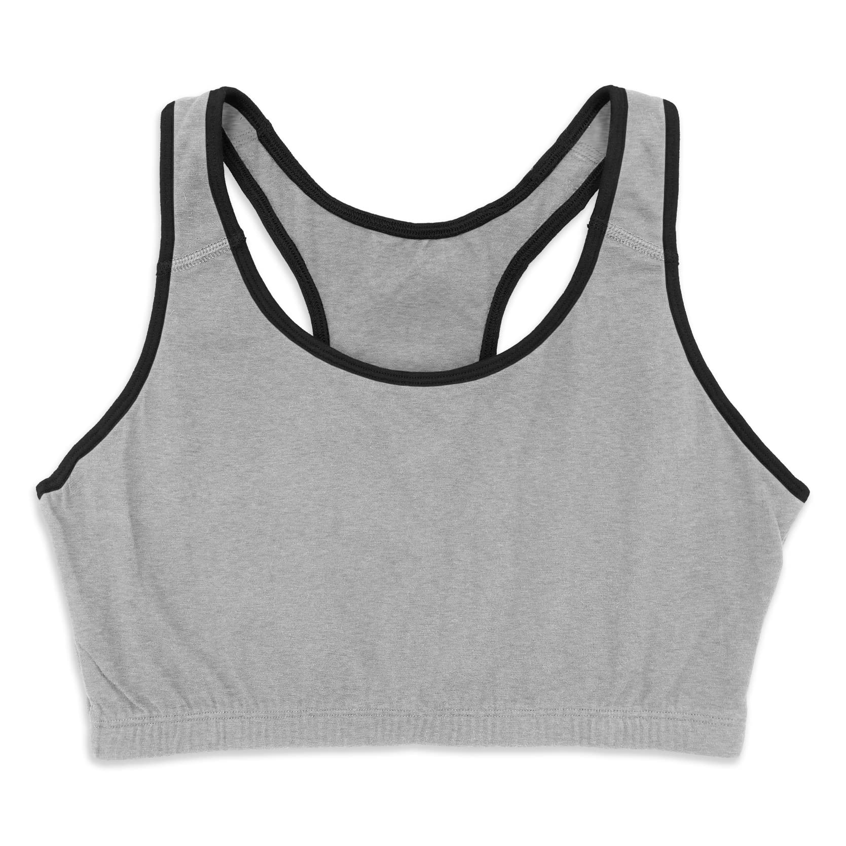 Sexy Basics Women's Cotton Spandex Racerback Sports Bra - 4-Way Stretch Pullover Comfort Bra Multi-Pack for Yoga, Gym & Everyday Wear