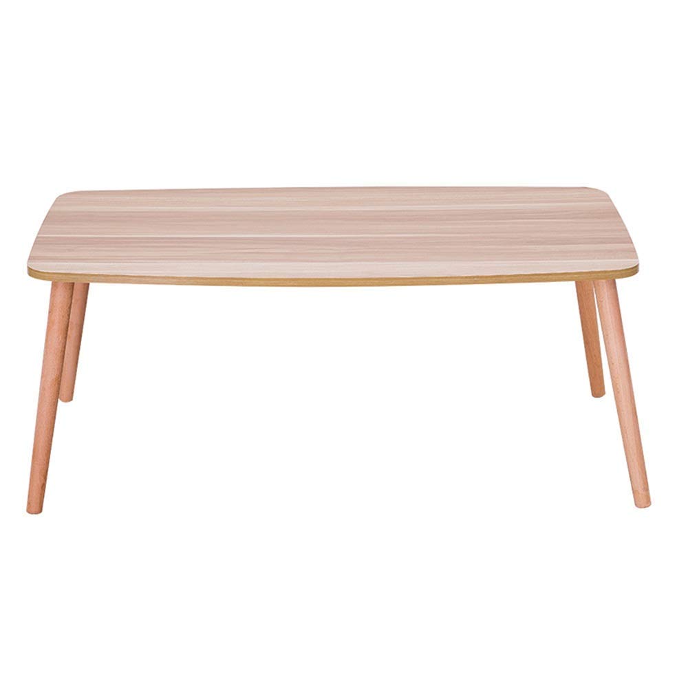 Solid Wood Coffee Table - Modern Rectangular Office Desk & Decorative Side Table for Living Room, Bedroom, Home Office | Light Brown Finish