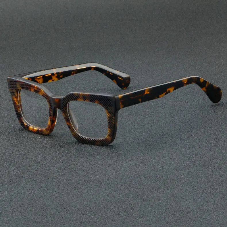 CCspace Unisex Full Rim Square Acetate Eyeglasses 56911 - Stylish & Durable Frame for Men & Women - Perfect for Work, Reading & Fashion Accessory
