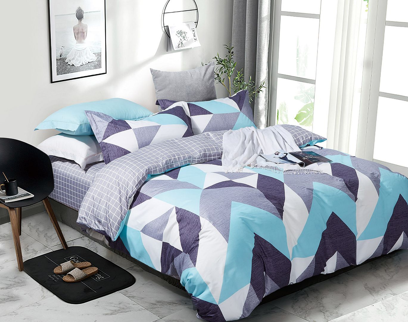 Premium KING Size Duvet Cover Set - Soft 100% Cotton Bedding with Zipper Closure - Perfect for Master Bedroom, Guest Room & Luxury Hotels