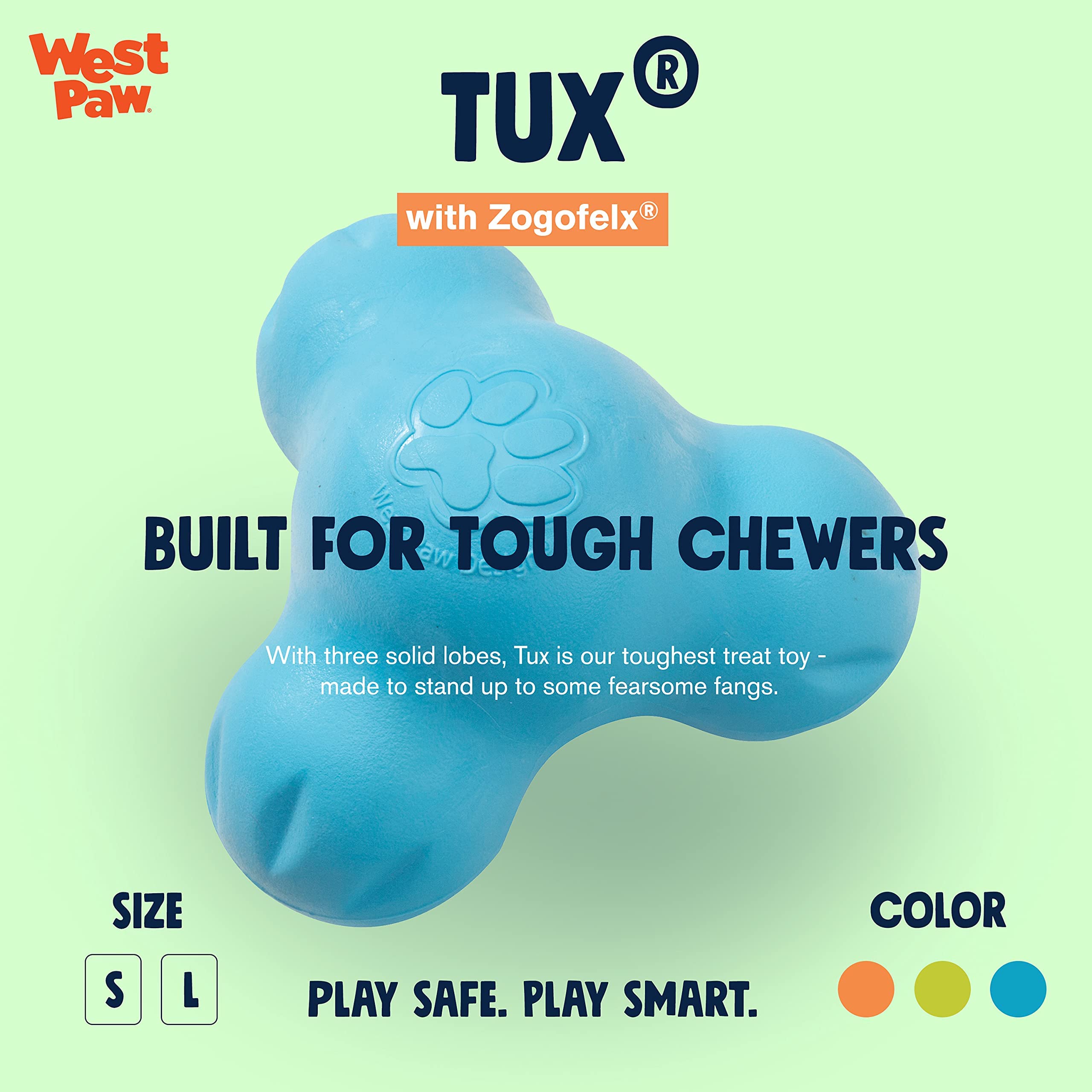Premium WEST PAW Air Dried Bison Lung Dog Treats with Zogoflex Tux Treat Dispensing Chew Toy Bundle - Natural Farm Fresh Bison Lung Snacks & Interactive Enrichment Toy for Dogs - Holds Kibble & Treats - Perfect for Training, Playtime & Mental Stimulation